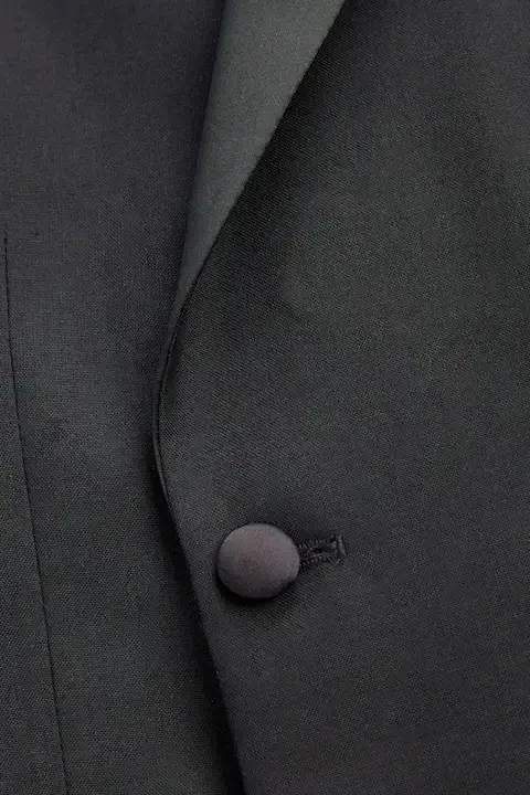 \picture of the product Black Slim Fit Tuxedo Suit Jacket